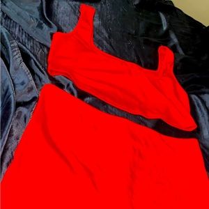 Red Two Piece